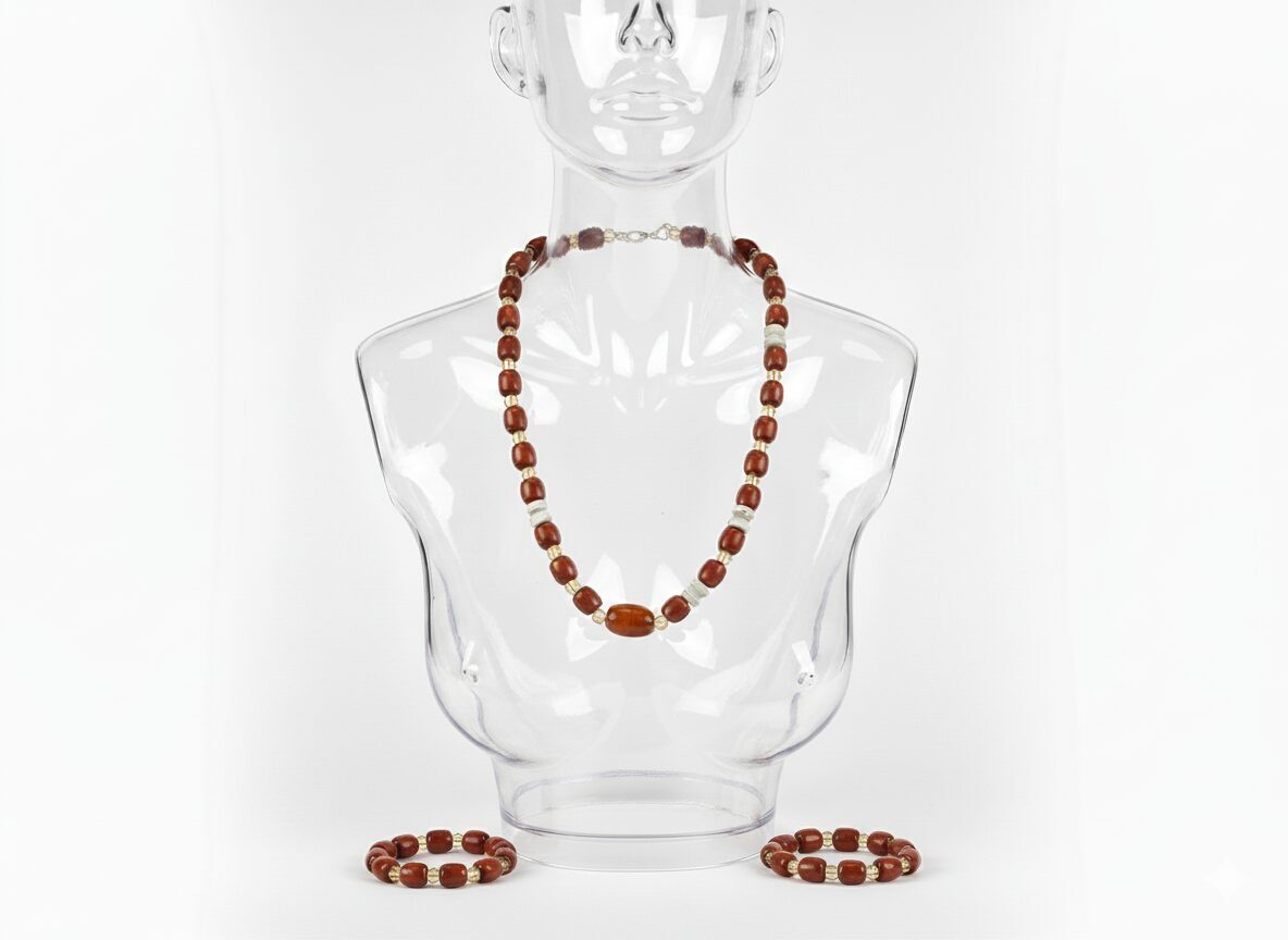 Ensemble Collier & Bracelet Yoruba – Perles Artisanales du Nigeria