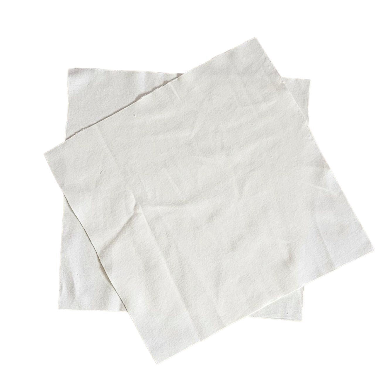 Lot de 6 essuie-tout lavables blancs