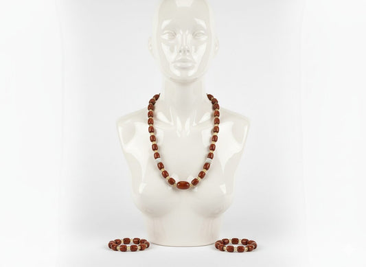 Ensemble Collier & Bracelet Yoruba – Perles Artisanales du Nigeria