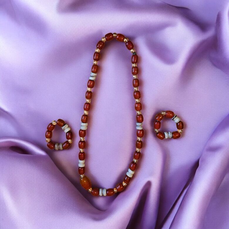 Ensemble Collier & Bracelet Yoruba – Perles Artisanales du Nigeria