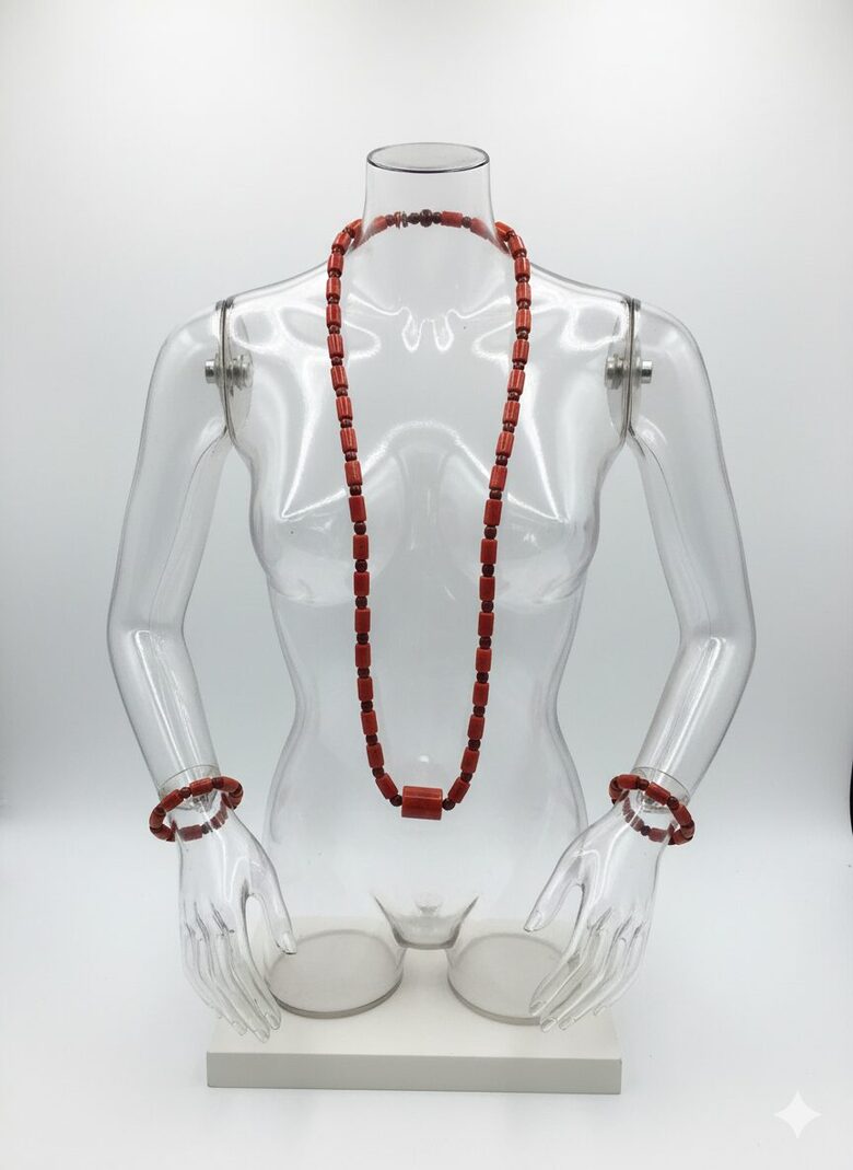 Ensemble de Bijoux Perles Yoruba Artisanales