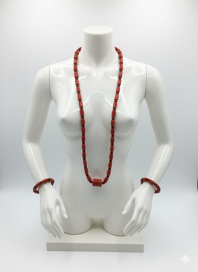 Ensemble de Bijoux Perles Yoruba Artisanales