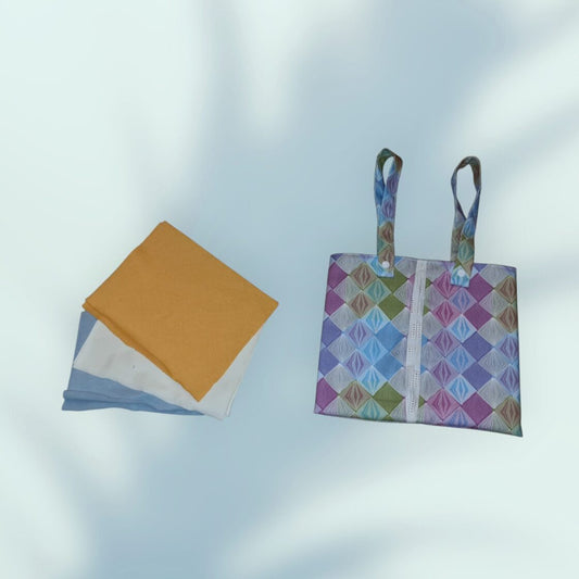 Starter pack: Distributeur double compartiments et 6 essuie-tout lavables