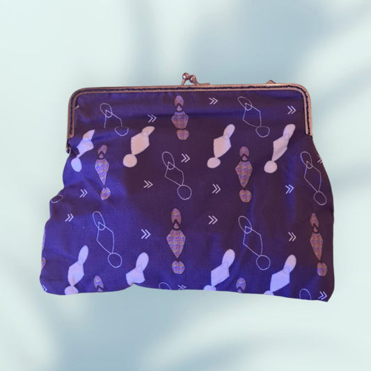 Sac fermoir bleu (blue clasp purse)
