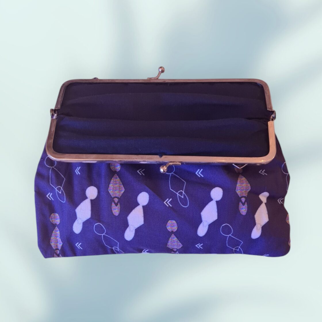 Sac fermoir bleu (blue clasp purse)